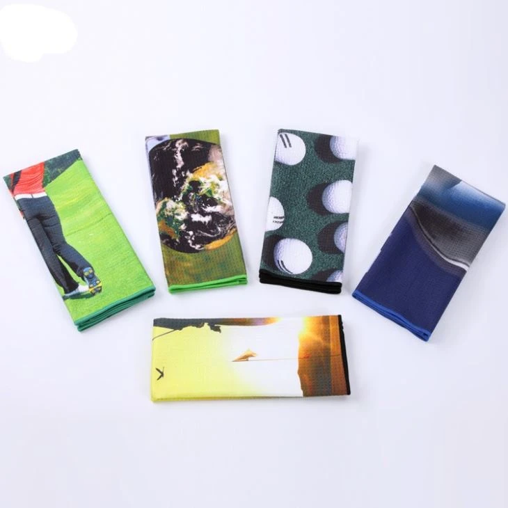 300gsm Waffle Pattern Golf Cleaning Towel With Full Version Of Printing 300gsm Waffle Pattern Golf Cleaning Towel With Full Version Of Printing
